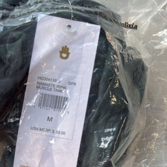 Spiritual Gangster Namaste Irina muscle Tank Size medium green NWT in packaging - Picture 4 of 4